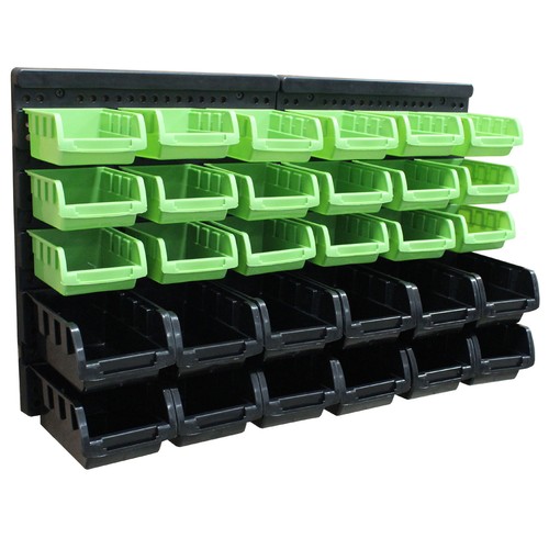32tlg stapelboxen wandregal - 32tlg,